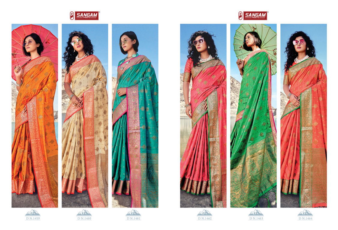 Sangam Kahira Silk Fancy Designer Festive Wear Banarasi Silk Saree Collection